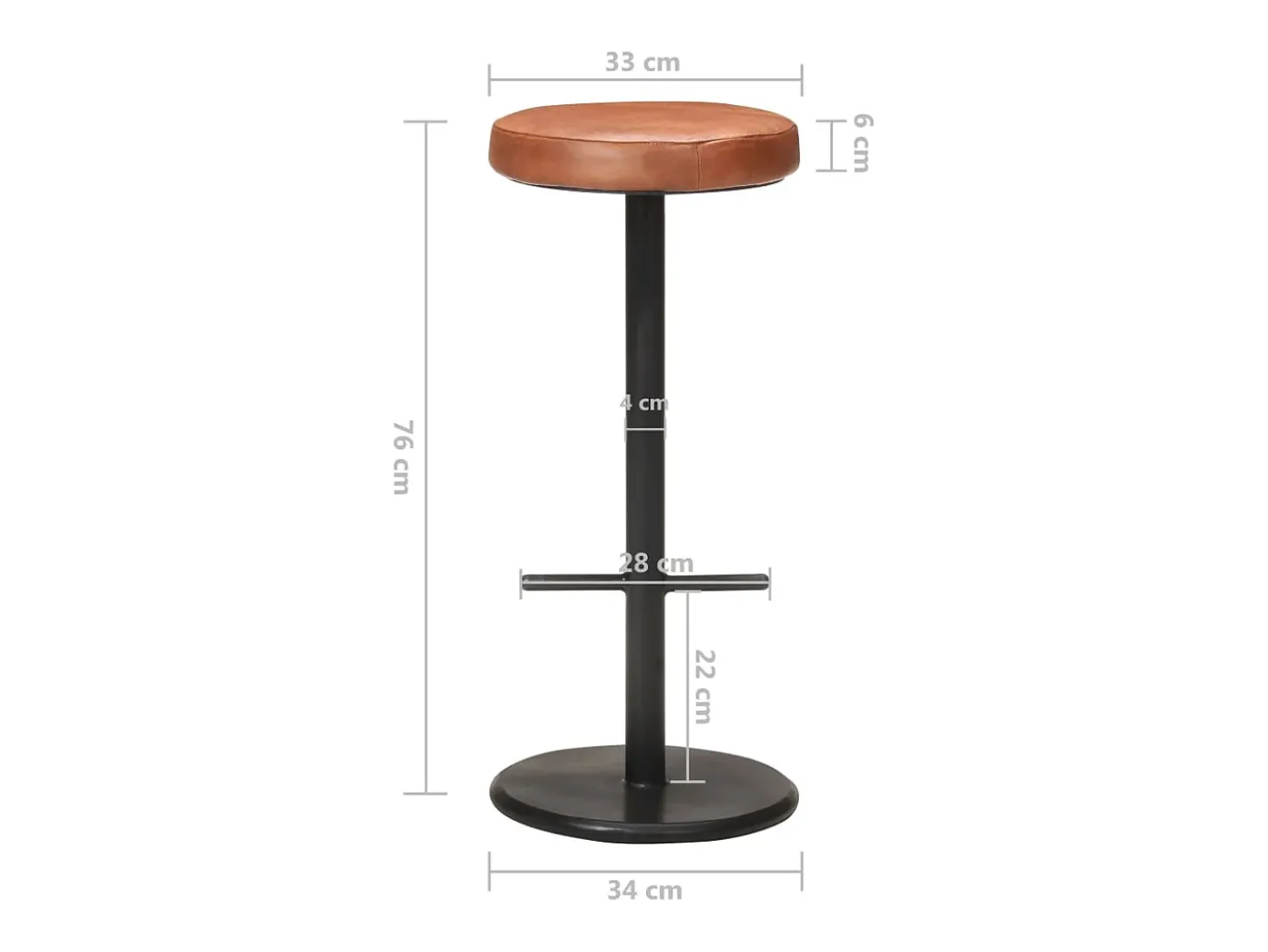 Taburetes de barra de cocina 2 uds cuero auténtico marrón