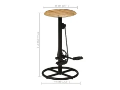 Taburetes de barra de cocina 2 unidades madera maciza de mango