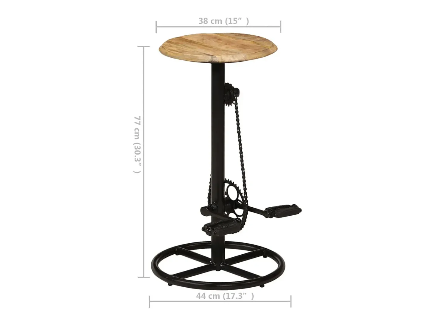 Taburetes de barra de cocina 2 unidades madera maciza de mango