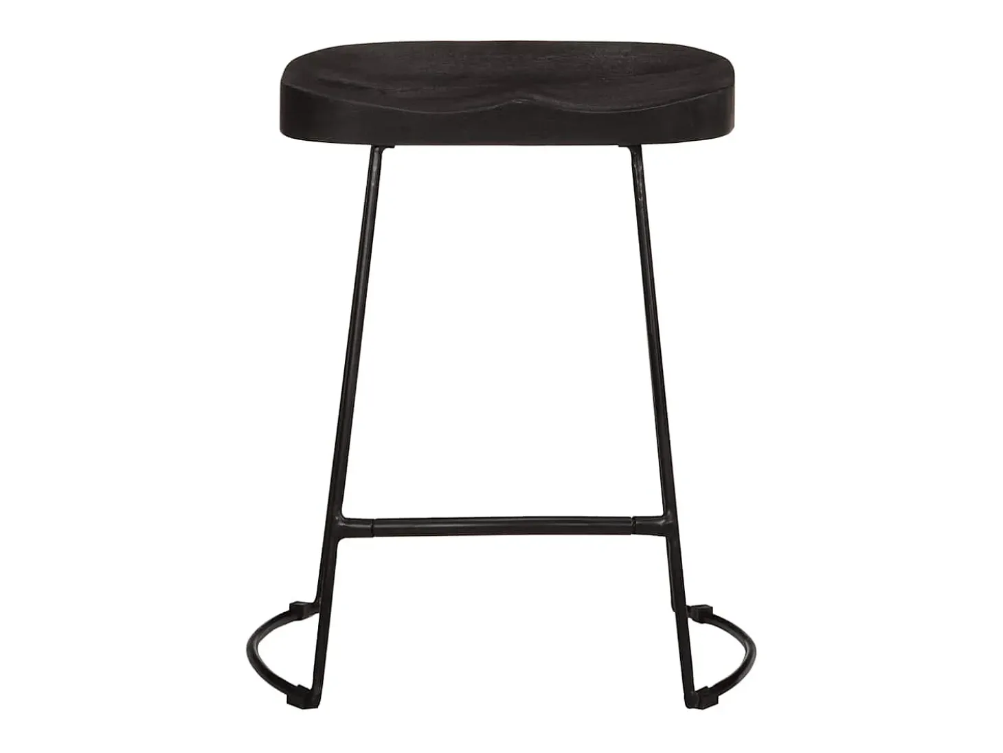 Taburetes de barra 46x38x52 cm madera maciza de mango