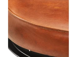 Taburetes de cocina 2 uds cuero auténtico cabra negro y marrón