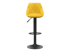 Taburetes de cocina 2 unidades terciopelo amarillo mostaza