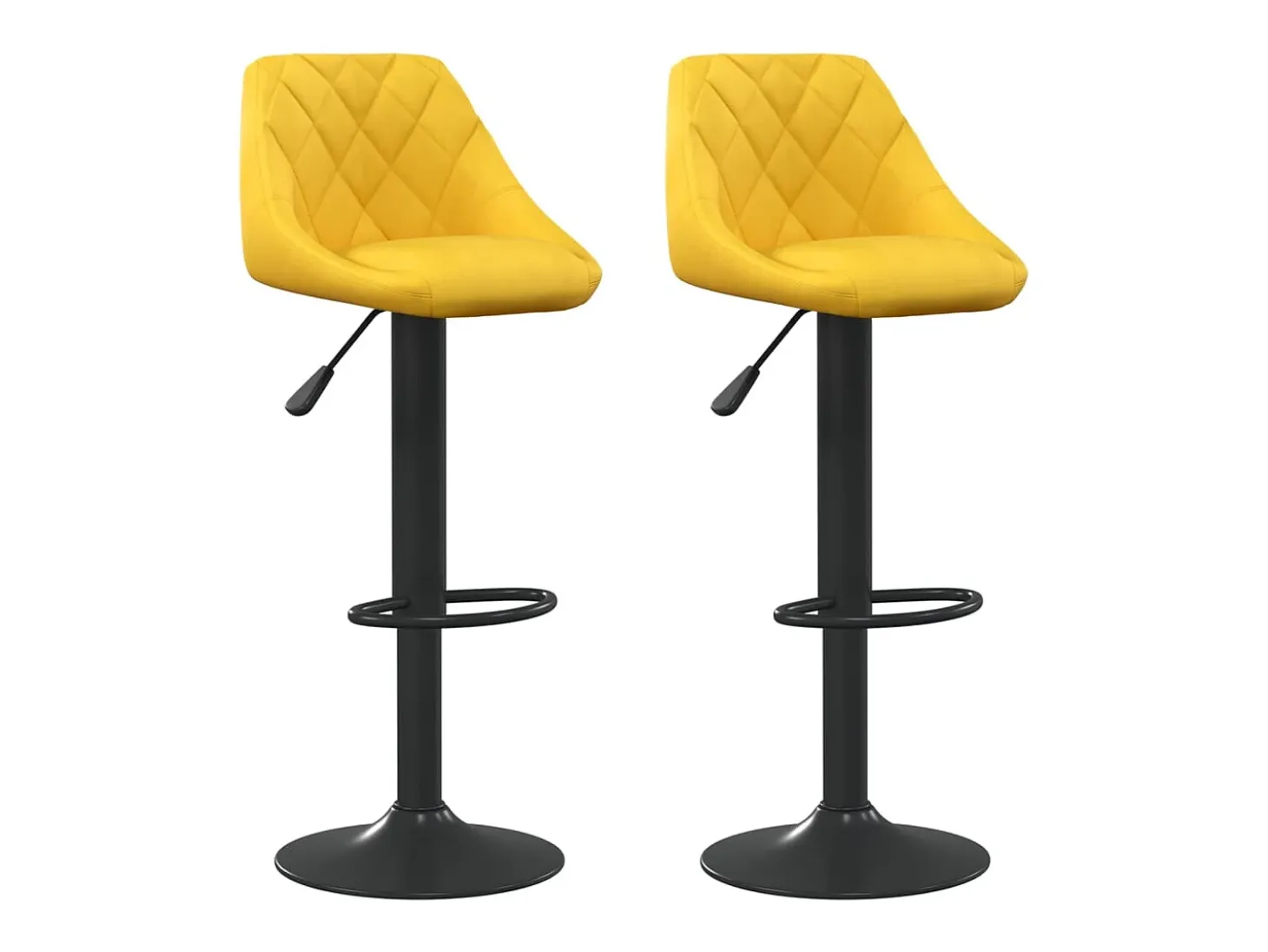 Taburetes de cocina 2 unidades terciopelo amarillo mostaza
