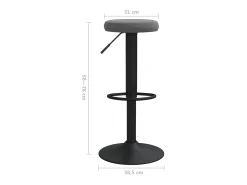 Taburetes de cocina 2 unidades terciopelo gris oscuro