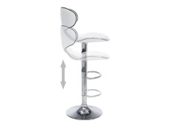 Taburetes de cocina 2 unidades cuero sintético blanco