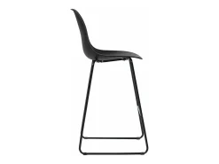 Taburetes de cocina 2 unidades plástico negro