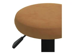Taburetes de cocina 2 unidades terciopelo marrón