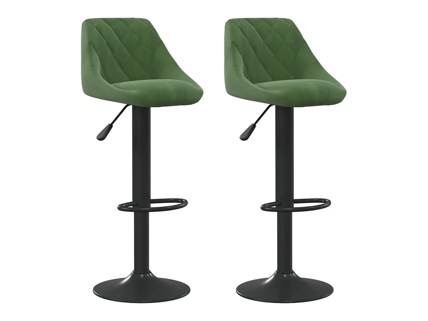 Taburetes de cocina 2 unidades terciopelo verde oscuro