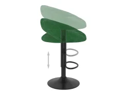 Taburetes de cocina 2 unidades terciopelo verde oscuro