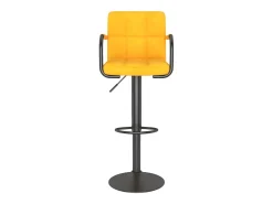 Taburetes de cocina 2 unidades terciopelo amarillo mostaza