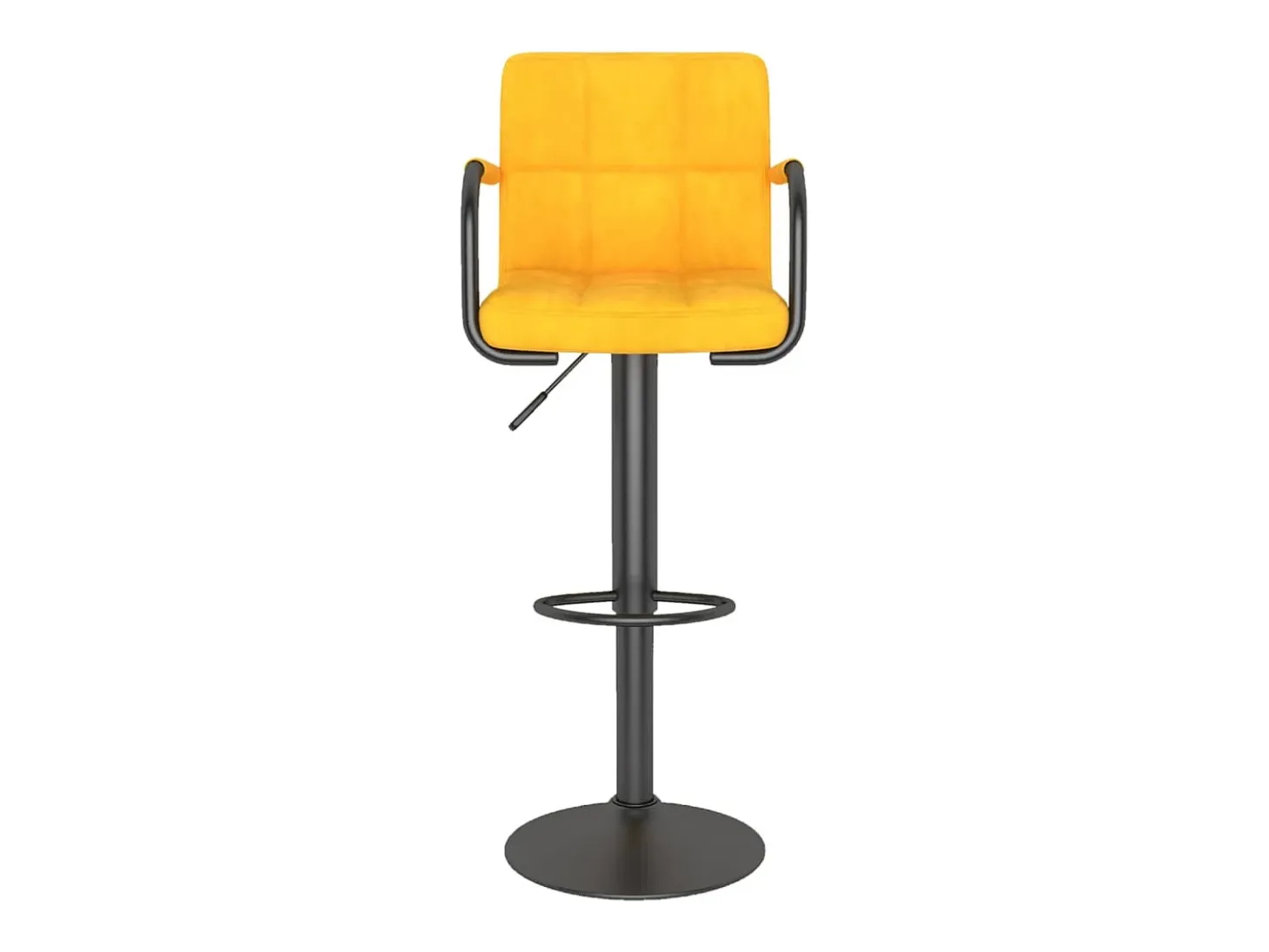 Taburetes de cocina 2 unidades terciopelo amarillo mostaza