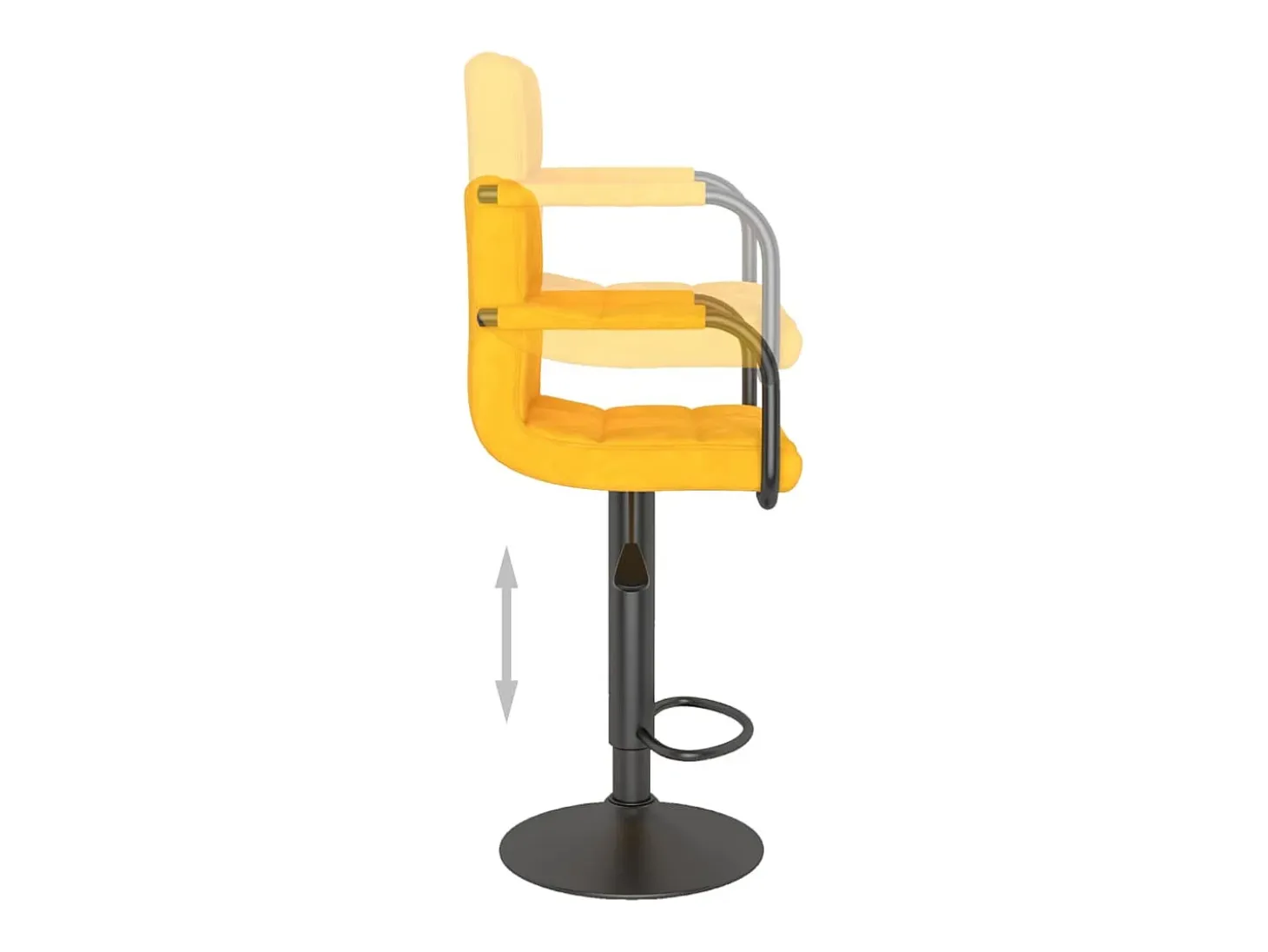 Taburetes de cocina 2 unidades terciopelo amarillo mostaza