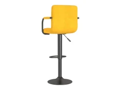 Taburetes de cocina 2 unidades terciopelo amarillo mostaza