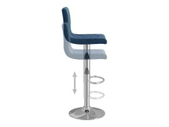 Taburetes de cocina 2 unidades terciopelo azul