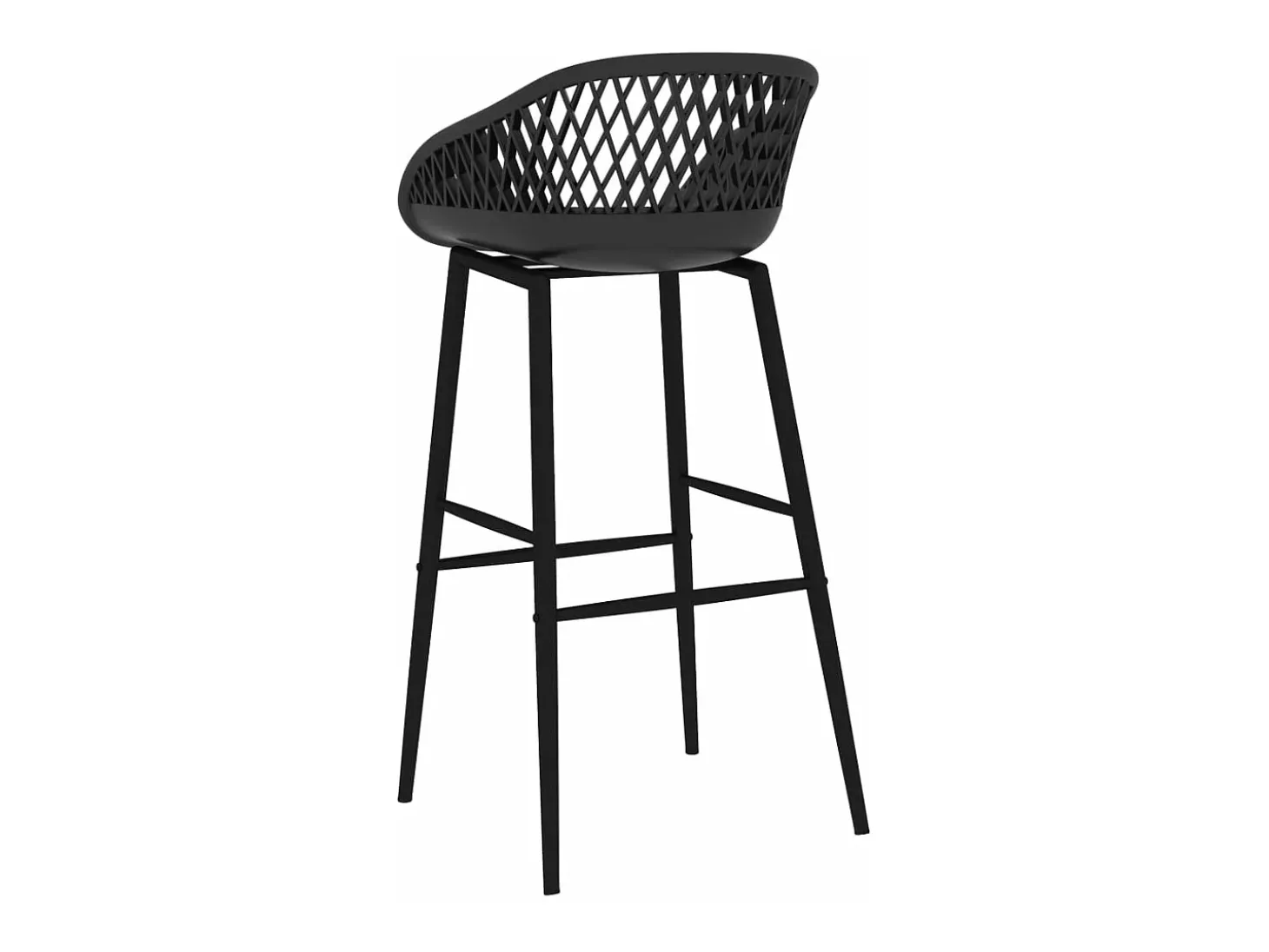 Taburetes de cocina 4 unidades negro