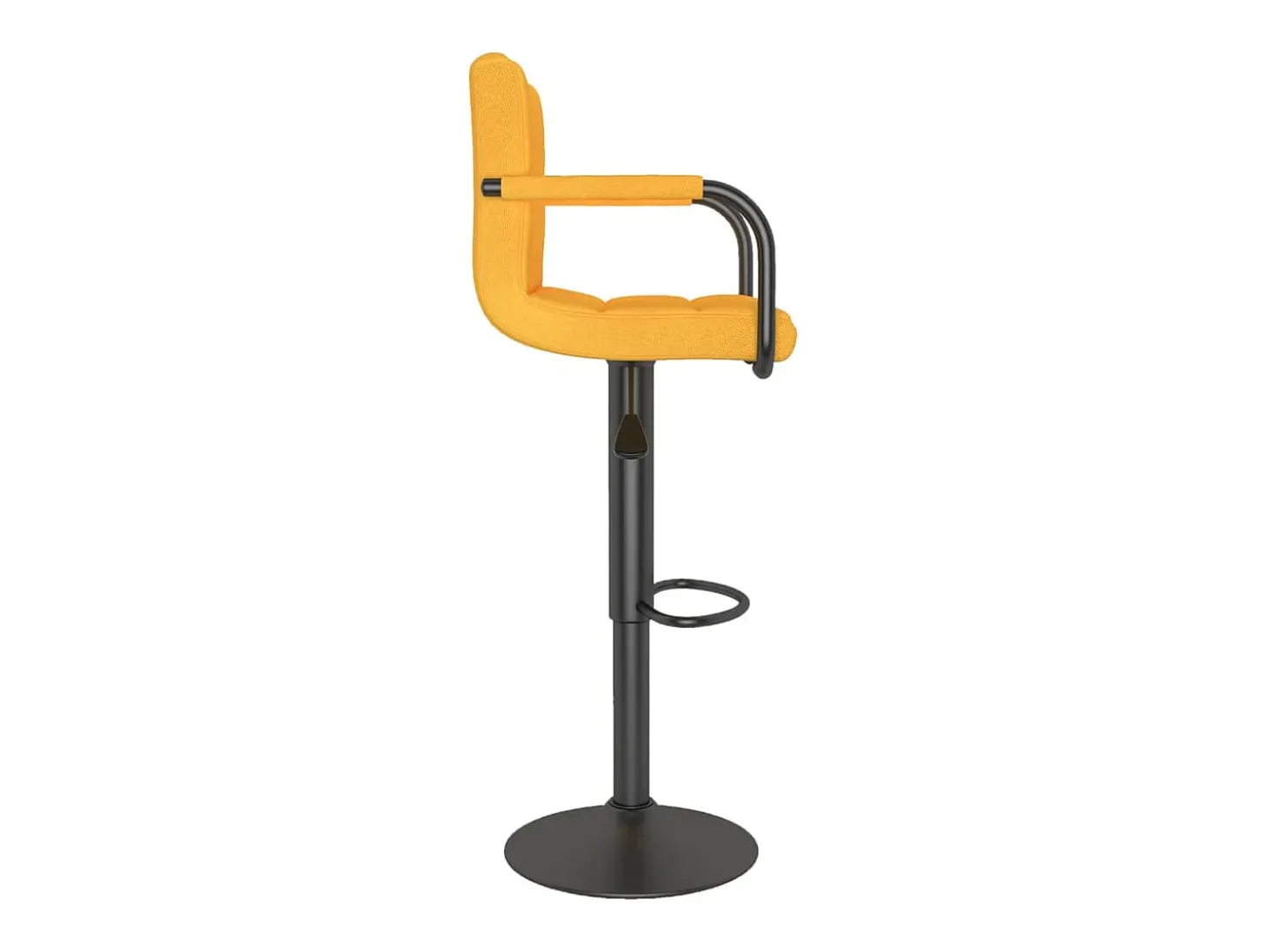 Taburetes de cocina 2 unidades tela amarillo mostaza