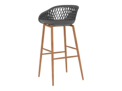 Taburetes de cocina 2 unidades gris