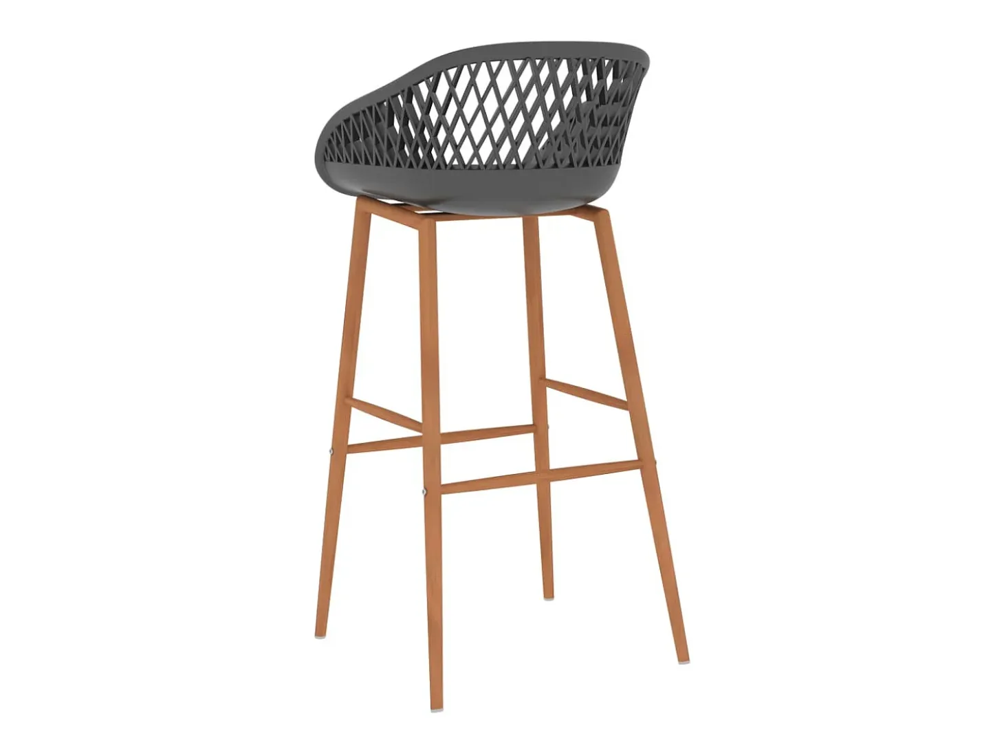 Taburetes de cocina 2 unidades gris