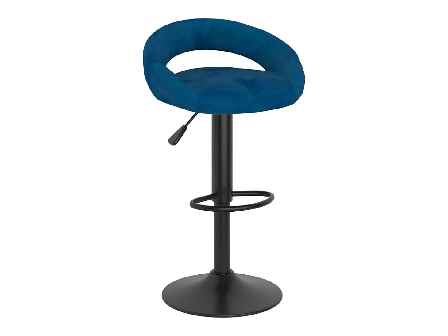 Taburetes de cocina 2 unidades terciopelo azul