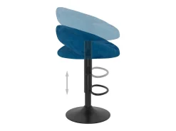 Taburetes de cocina 2 unidades terciopelo azul