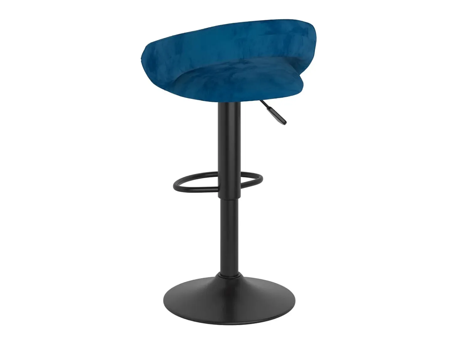 Taburetes de cocina 2 unidades terciopelo azul