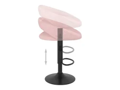 Taburetes de cocina 2 unidades terciopelo rosa