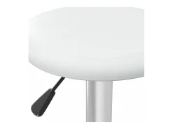 Taburetes de cocina 2 unidades cuero sintético blanco