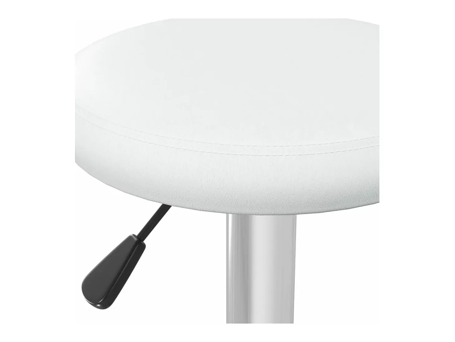 Taburetes de cocina 2 unidades cuero sintético blanco