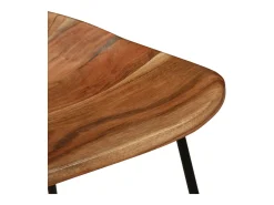 Taburetes de cocina 2 unidades madera maciza de acacia