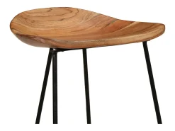 Taburetes de cocina 2 unidades madera maciza de acacia