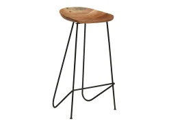 Taburetes de cocina 2 unidades madera maciza de acacia