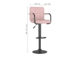 Taburetes de cocina 2 unidades terciopelo rosa