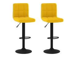 Taburetes de cocina 2 unidades terciopelo amarillo mostaza