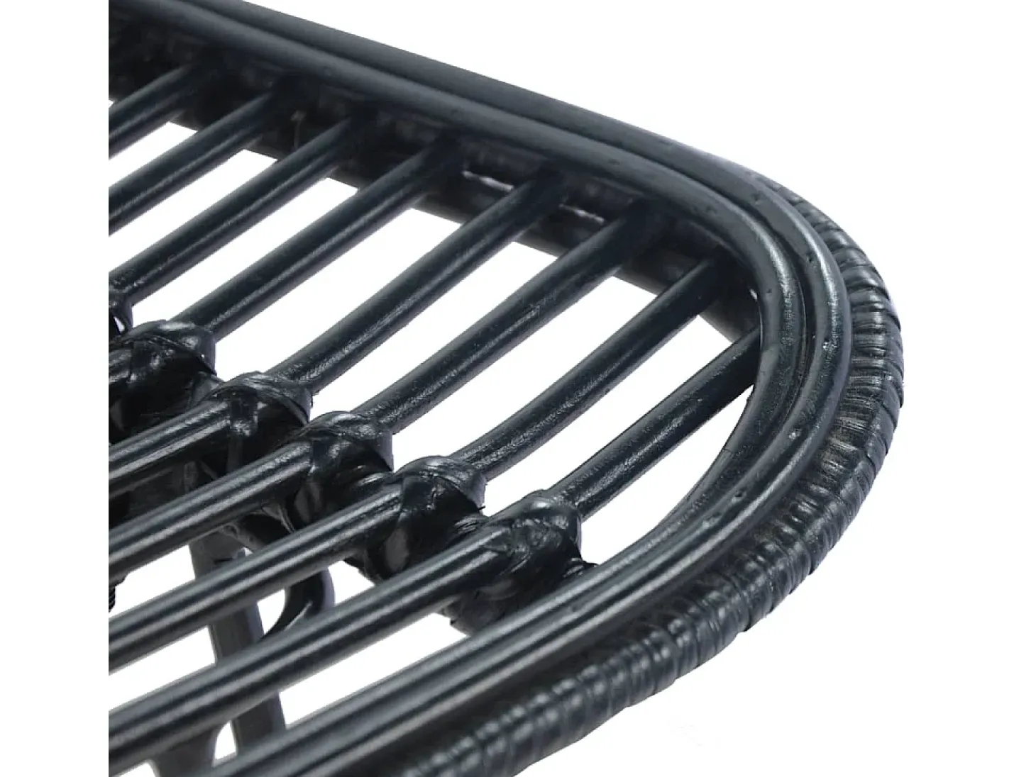 Taburetes de cocina 2 unidades ratán negro