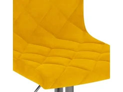 Taburetes de cocina 2 unidades terciopelo amarillo mostaza