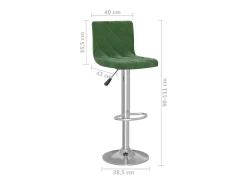 Taburetes de cocina 2 unidades terciopelo verde oscuro