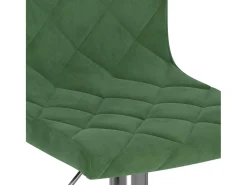 Taburetes de cocina 2 unidades terciopelo verde oscuro