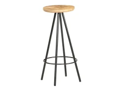 Taburetes de cocina 4 unidades madera de mango rugosa