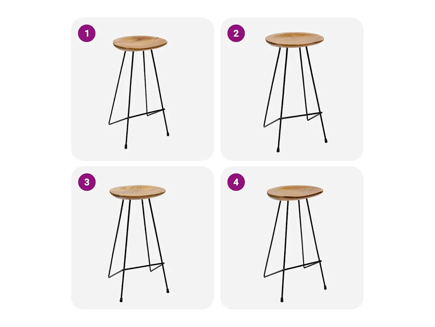 Taburetes de cocina 2 unidades madera maciza de teca