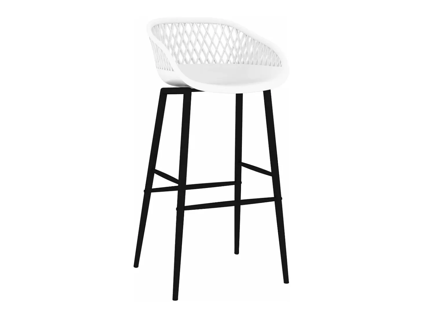 Taburetes de cocina 4 unidades blanco