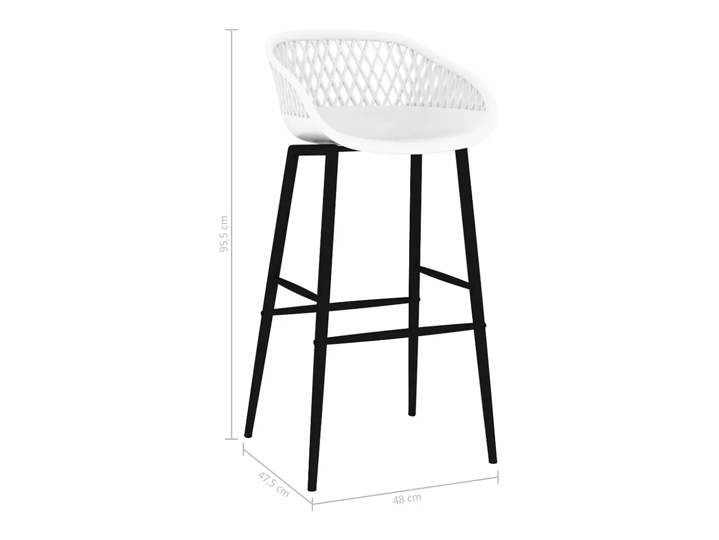Taburetes de cocina 4 unidades blanco