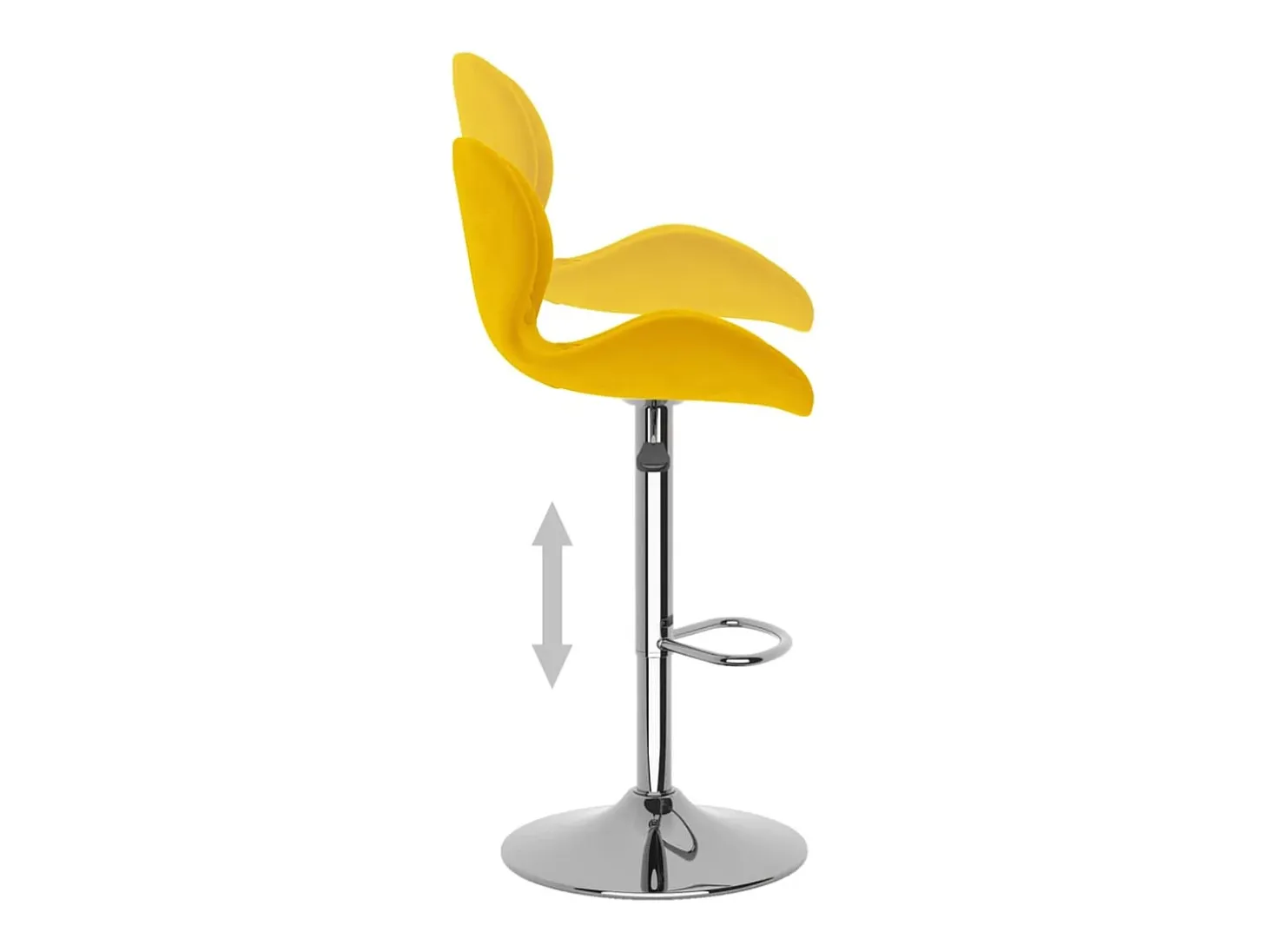 Taburetes de cocina 2 unidades terciopelo amarillo mostaza