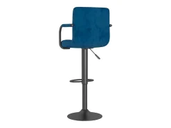 Taburetes de cocina 2 unidades terciopelo azul