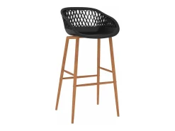 Taburetes de cocina 4 unidades negro