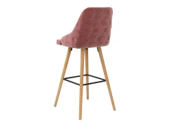 Taburetes de cocina 2 unidades terciopelo rosa