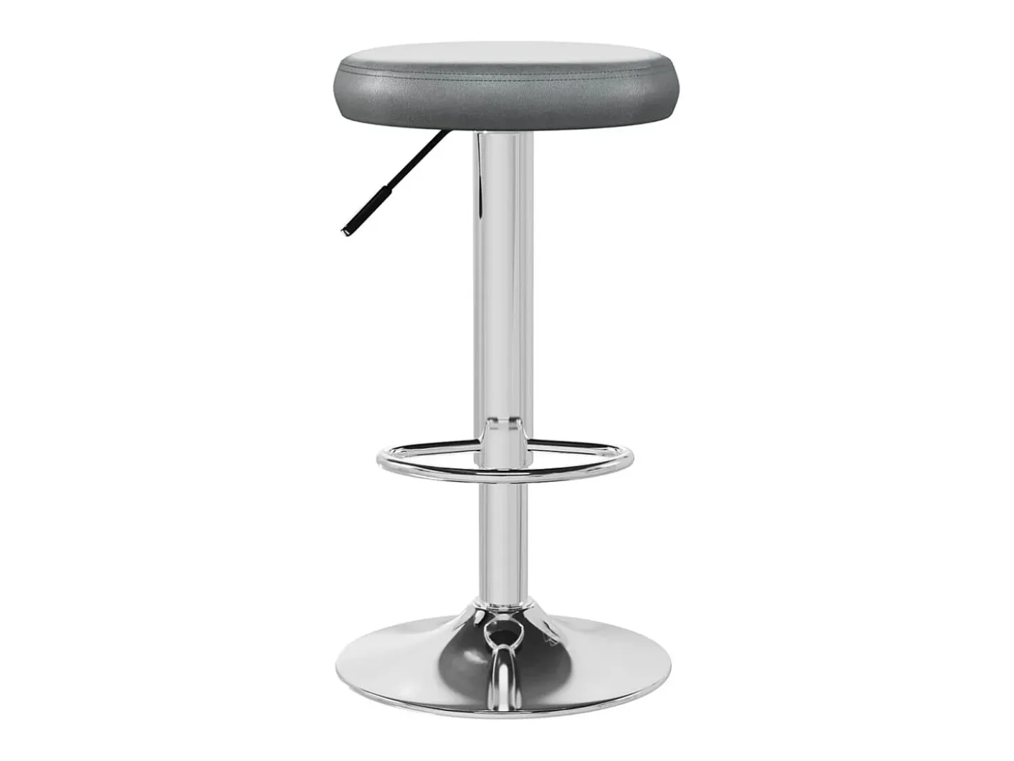 Taburetes de cocina 2 unidades cuero sintético gris