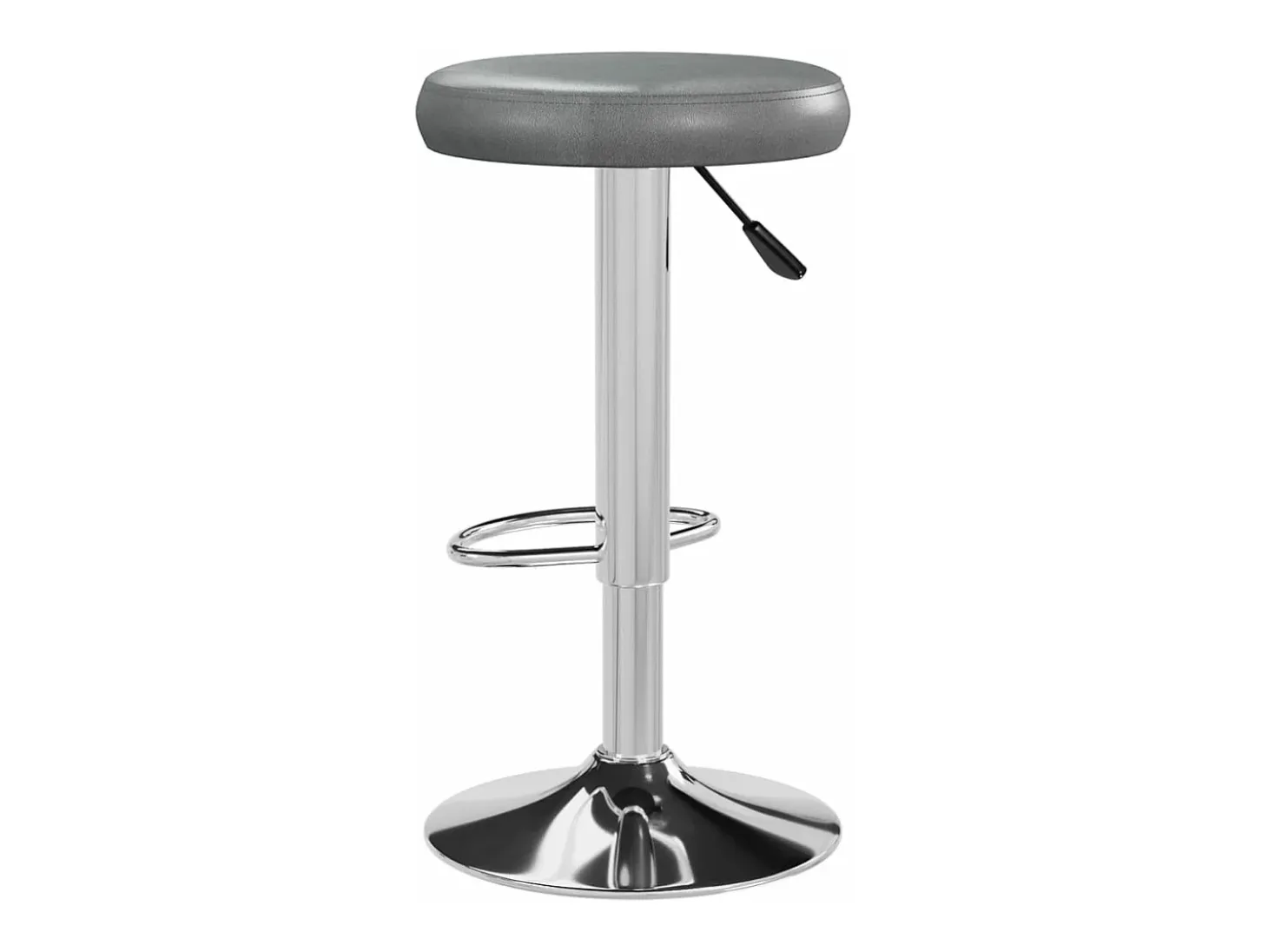 Taburetes de cocina 2 unidades cuero sintético gris
