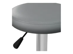 Taburetes de cocina 2 unidades cuero sintético gris