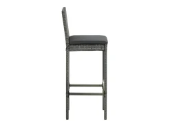 Taburetes de cocina con cojines 6 uds ratán sintético gris