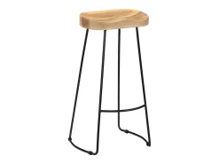 Taburetes de cocina gavin 2 unidades madera maciza de mango